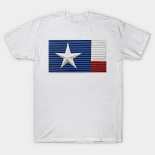 Red, White, and Blue in Barn Tin Pattern T-Shirt